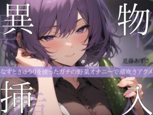 【実演】異物挿入 なすときゅうりを使ったガチの野菜オナニーで潮吹きアクメ【進藤あずさ】