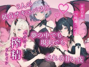 3人の低音サキュバスに夢の中でも現実でも搾精(エナジィドレイン)される甘い夜