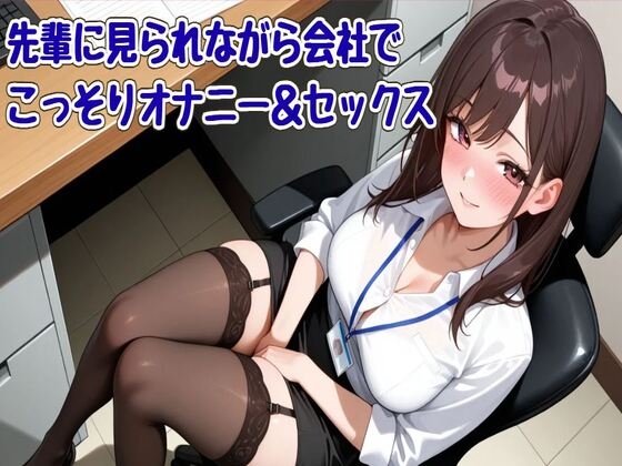 【オホ声】先輩に見られながら会社でこっそりオナニー&セックス
