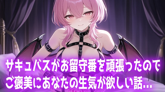 サキュバスがお留守番を頑張ったのでご褒美にあなたの生気が欲しい話…