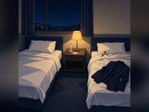 【色仕掛け】触ったら負けね…出張先のホテルで、素面の先輩がからかってくる【ささやきASMR】